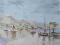 Akwarela  Obraz Pejzaż  W porcie