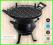 GRILL węglowy kociołek stal + żeliwo 35 cm rączki