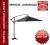 Parasol ogrodowy AMPEL 300cm MC2010 - DARK GREY