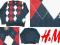 H&amp;M Sweter w romby granatowy 146/152