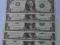 USA ONE DOLLAR zestaw - 5 sztuk 2009 r.