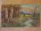 STARA AKWARELA - PEJZAŻ  (sygnowana)
