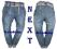 NEXT cieńszy jeans PUMPY na gumie ściągacze 116