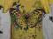ŻÓŁTA KOSZULKA Z MOTYLKAMI 12/13 LAT
