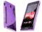 S-Line violet elastyczne etui Sony Xperia Sola +fo