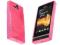 S-Line pink elastyczne etui Sony Xperia U +folia