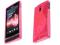 Różowe elastyczne etui S-Line Sony Xperia P +folia