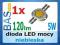Dioda LED mocy 5W - niebieska