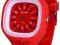 HIT - Zegarek Jelly Watch - FLOWER - CZERWONY