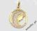 ZŁOTY MEDALIK Z CYRKONIAMI CHRZEST KOMUNIA ŚLUB