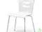 KRZESŁO K155 BIAŁY KUCHNIA STAL CHROMOWANA//
