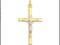ZŁOTY pr585 KRZYŻ Z JEZUSEM KRZYŻYK JEZUS CHRYSTUS