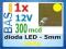 Dioda LED _ 12V _ 5mm żółta 300mcd