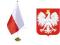 Flaga Polski flagietka Stojak