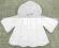 Sweter-plaszczyk bialy z kapturem dziewczynka 62cm