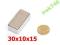 MAGNES NEODYMOWY 30x10x15 PŁYTKOWY NdFeB