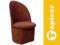 Fotel pufa z oparciem KRASNAL KOLOR BRĄZOWY