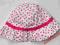 biały kapelusik w różowe serduszka DISNEY 3-6 m-cy