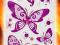 Naklejka ornamentowa RÓŻOWE MOTYLE 2