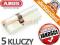 WKŁADKA ABUS Nikiel 35/50 KLASA C ATEST 5 KLUCZY !