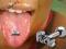 KOLCZYK DO JĘZYKA - FUCK 3D -1,6 x 14 mm - FUCK