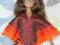 letnia tunika ala'motyl dla lalki barbie ubranko