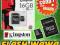 KINGSTON micro SD 16GB CLASS 10 + ADAPTER UHS-I
