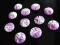 GUZIKI fiolet-białe11mm= 8 sztuk    /10B/