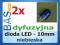 Dioda LED 10 mm - niebieska _ dyfuzyjna  _2szt