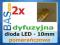 Dioda LED 10 mm - pomarańczowa _ dyfuzyjna  _2szt