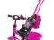 ROWERKI rower 3 kołowy z daszkiem różowy  z torbą
