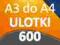 ULOTKI A3 SKŁADANE do A4 600 szt -Wysoka jakość-