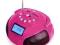 oneConcept Bamboombox RADIO SD USB BLUETOOTH różow