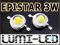 LED 3W EPISTAR 220lm 700mA BIAŁA CIEPŁA 2700K