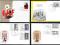 FDC Fi 1365, 1384 - 1388, 1412 1964 rok