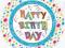Talerzyki papierowe Happy Birthday 18cm 8szt 24266