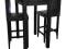 160726 - Stolik barowy z dwoma krzesłami, czarny.