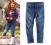 H&amp;M NOWE LEGGINSY TREGGINSY JEANS DENIM__128