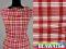 Tkanina wiskoza, kratka, koszulowa, czerwona