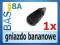 Gniazdo bananowe 8A - czarne __ #15394