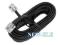 Kabel telefoniczny czarny 4pin wtyk 6P4C dł. 20m.
