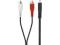 Kabel Audio Mini Jack 3.5mm/2xRCA M/M 2m niklowany
