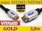 KABEL przewód HDMI/ mini HDMI chrom GOLD 2,5m 2784