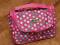 KOSMETYCZKA PIĘKNY RÓŻOWY KUFEREK W GROCHY  - TEEN