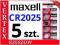 5 SZT BATERII BATERIA MAXELL CR2025 2025 DL ECR FV