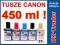 TUSZE canon MG/MP/MX/iP PIXMA komplet + PŁYN 450ml