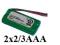 AKUMULATOR 800mAh NiMH 2,4V 2x2/3AAA FVT
