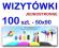 WIZYTÓWKI - 100 szt. - JEDNOSTRONNE - super jakość