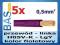 Przewód _ linka 1x 0,5mm fioletowy _ H05V-K _  5m