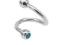 Męski piercing spirala kulki (10mm) kolczyk Estilo